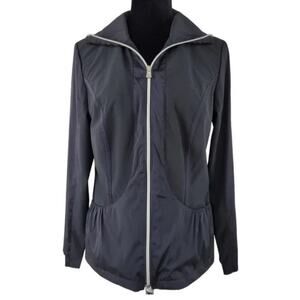 Chico’s Zenergy Woman’s black lightweight full zip jacket size 0 S